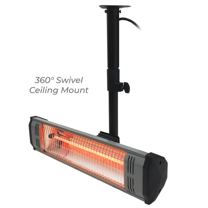 Tradesman 1500-Watt Electric Outdoor Infrared Quartz Portable Space Heater with Tripod, Wall and Ceiling Mount